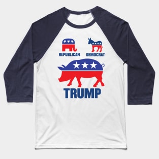 Political Party Mascots Baseball T-Shirt